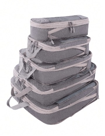 Set genti pentru depozitare 5 bucati SHEIN, gri