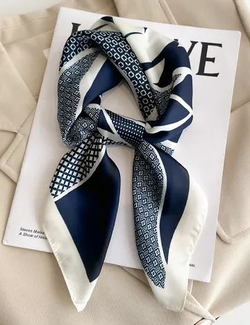 Esarfa SHEIN, bleumarin/alb