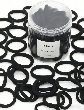 Set elastice de par SHEIN, negru