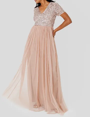 Rochie lunga Maya Deluxe, maro