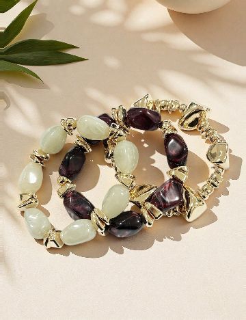 Set Bratari 3 bucati SHEIN, mix culori