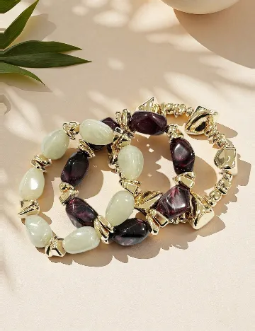 Set Bratari 3 bucati SHEIN, mix culori