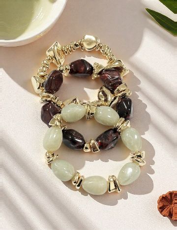 Set Bratari 3 bucati SHEIN, mix culori