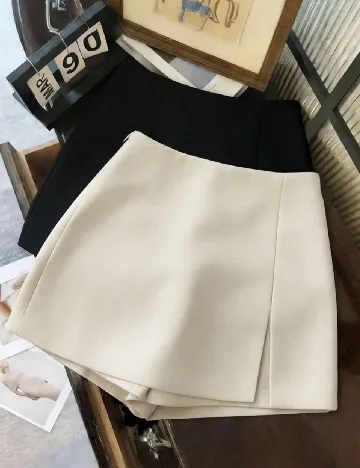 Fusta pantalon SHEIN, ecru