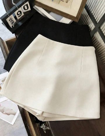 Fusta pantalon SHEIN, ecru