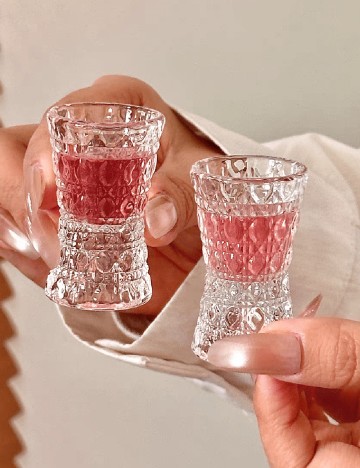 Set pahare 10 ml 4 bucati SHEIN, transparent