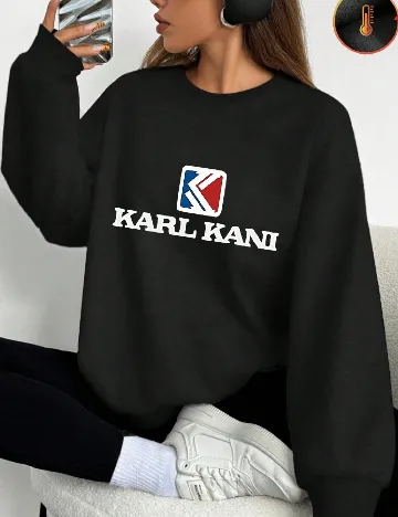 Bluza Oversize SHEIN, negru