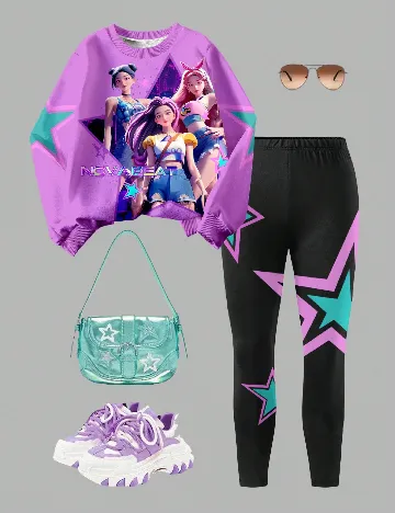 Compleu Shein Kids, mix culori