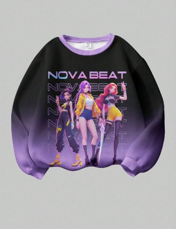 Compleu Shein Kids, negru/mov