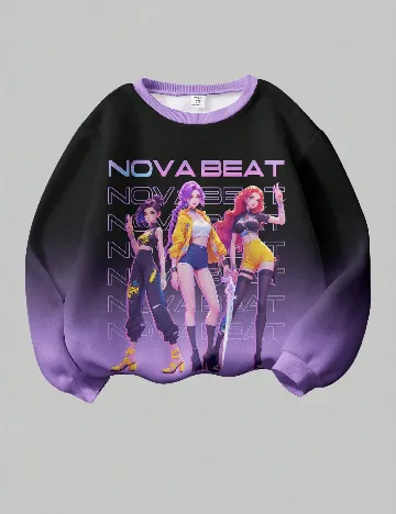 Compleu Shein Kids, negru/mov