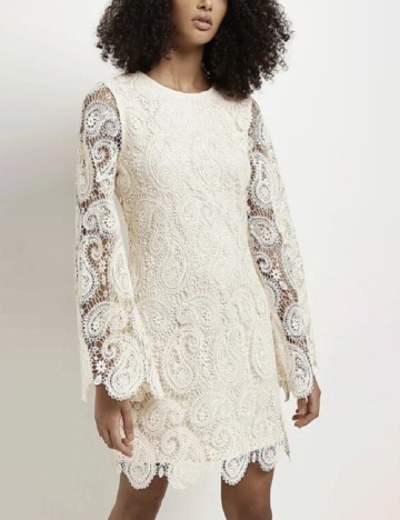 Rochie scurta River Island, crem