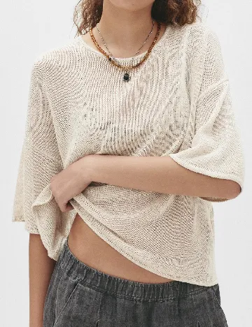 Bluza Pull&Bear, bej