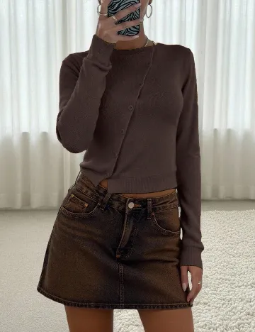 Cardigan SHEIN, maro