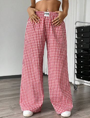 Pantaloni SHEIN CURVE, rosu