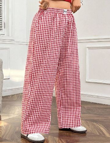 Pantaloni SHEIN CURVE, rosu