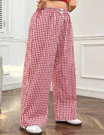 Pantaloni SHEIN CURVE, rosu