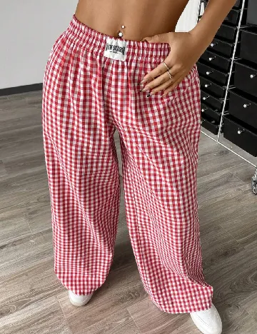 Pantaloni SHEIN CURVE, rosu