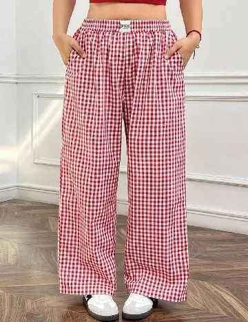 Pantaloni SHEIN CURVE, rosu