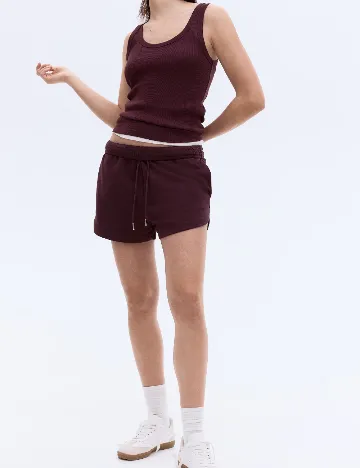 Pantaloni scurti H&M, pruna