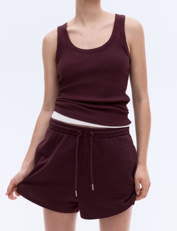 Pantaloni scurti H&M, pruna