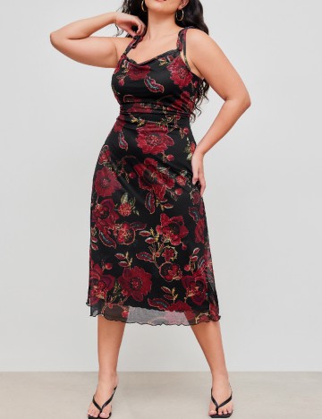 Rochie medie Cider, floral print