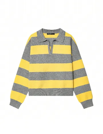 Bluza SHEIN, galben/gri