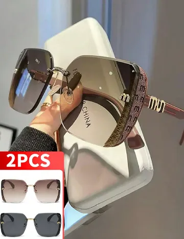 Ochelari de soare 2 perechi SHEIN, mix culori