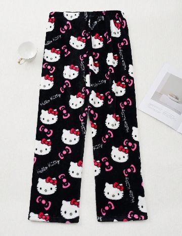 Pantaloni de pijama SHEIN, negru
