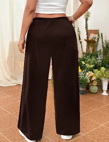 Pantaloni SHEIN CURVE, maro