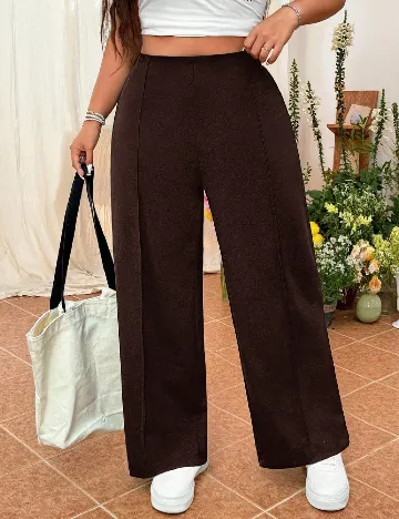 Pantaloni SHEIN CURVE, maro