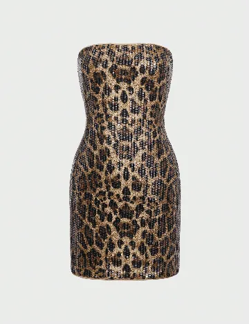Rochie scurta SHEIN, animal print
