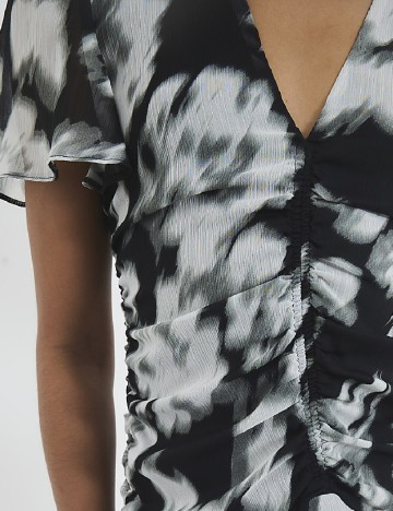 Rochie scurta River Island, negru/gri