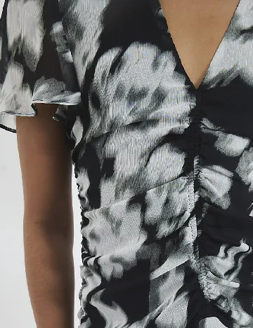 Rochie scurta River Island, negru/gri