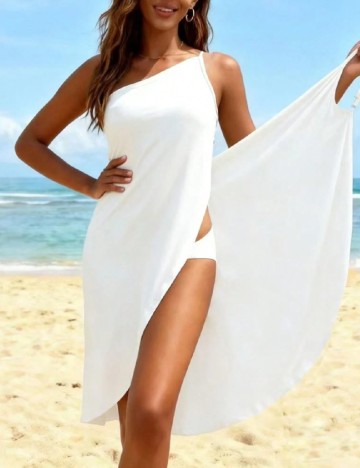 Rochie de plaja SHEIN, alb