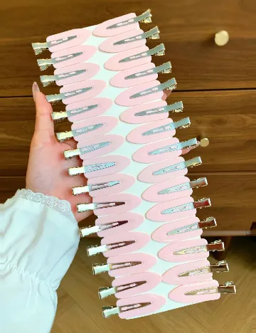 Set clame de par SHEIN, negru/roz