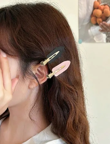 Set clame de par SHEIN, negru/roz