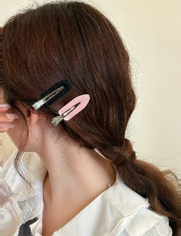 Set clame de par SHEIN, negru/roz