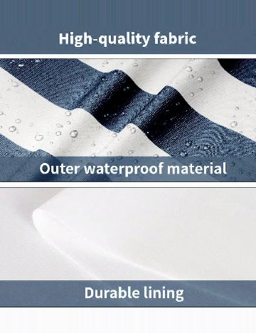 Geanta de plaja SHEIN, albastru/alb