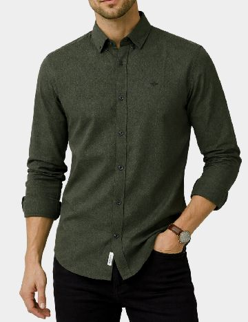 Camasa River Island, verde inchis