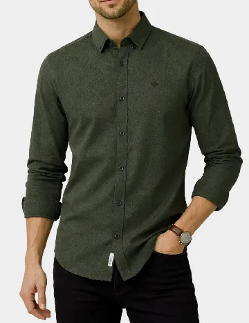 Camasa River Island, verde inchis