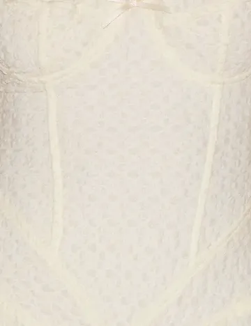 Salopeta PrettyLittleThing, crem