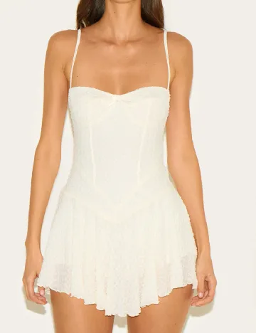 Salopeta PrettyLittleThing, crem