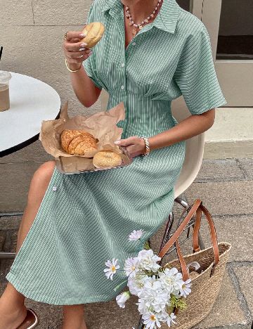 Rochie medie SHEIN, verde