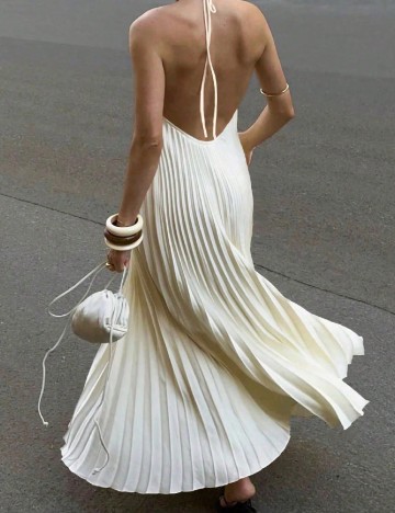 Rochie lunga SHEIN, crem