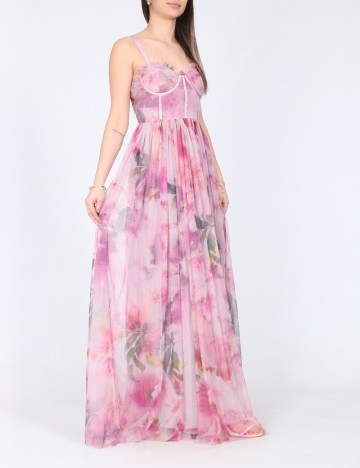 Rochie lunga LACE & BEADS, floral