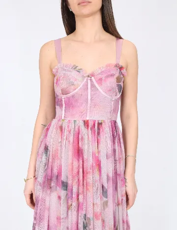 Rochie lunga LACE & BEADS, floral