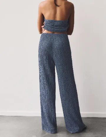 Pantaloni Pull&Bear, albastru