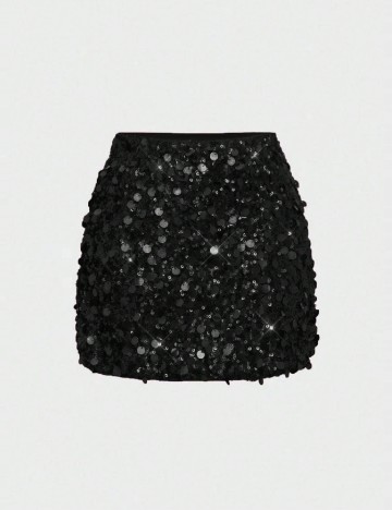 Fusta Floreya, negru