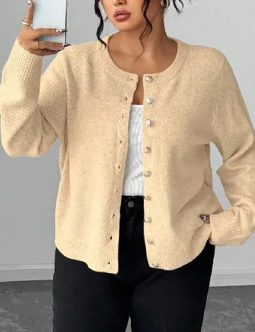 Cardigan SHEIN CURVE, crem