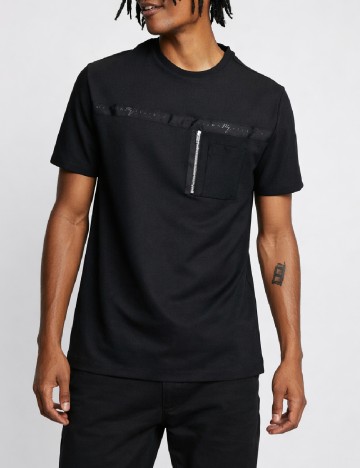 Tricou River Island, negru